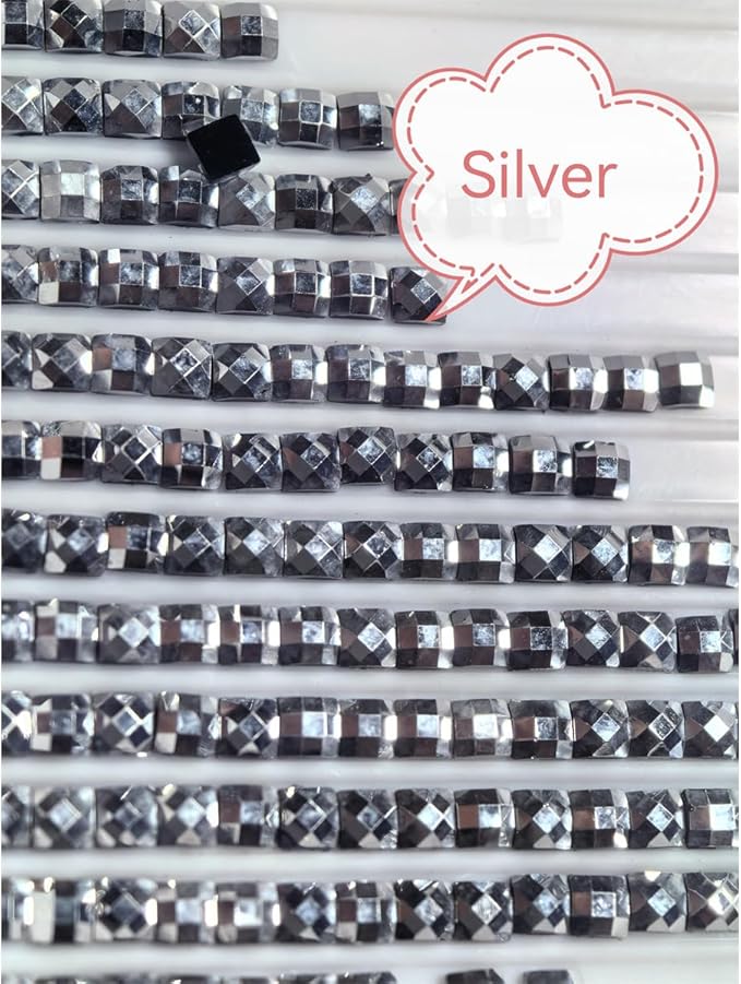 130000PCS Crystal Beads for Diamond Painting, Diamond Painting Accessories, 65 Colors Square Drills Rhinestones for Crafts, Bead Art or Nails Art, 2.5MM
