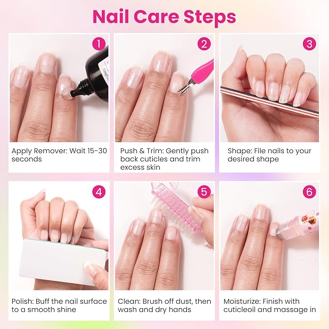 Cuticle Remover Kit: 11Pcs Nail Manicure Kit with Gentle Cuticle Remover Cream, Cuticle Oil, Cuticle Trimmer, Cuticle Pusher, Nail File and Buffer Set, Perfect for Women’s Home & Salon Nail Care Prep