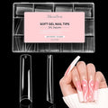 MelodySusie Extra Long Square X Nail Tips - 600Pcs 12 Sizes Clear Acrylic, Half Stick Press on Nails for DIY Extension & Salon Use, Pre-Shaped for Long-Lasting Manicure,Fall Winter Nails
