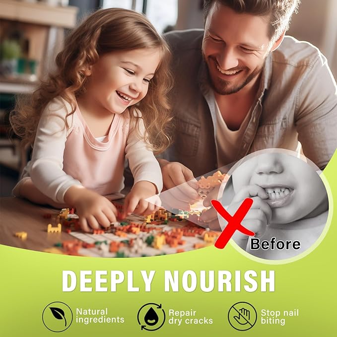 Nail Biting Treatment for Kids, Nail Biting Prevention, No Bite Cream for Gentle Care & Stop Thumb Sucking, Safe and Natural Plant Bitter Formula