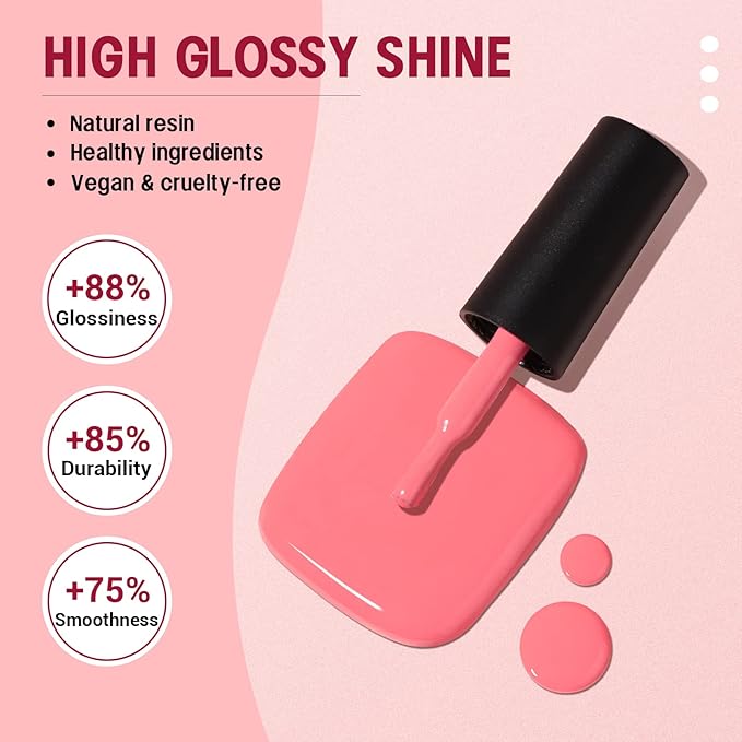 SAVILAND Jelly Gel Nail Polish Set, 30 Colors Translucent Nude Pink Transparent Nail Polish Set with 180 Sheer/Matte/Glossy Effects for Nail Salon DIY Home Christmas Holiday Gift Set