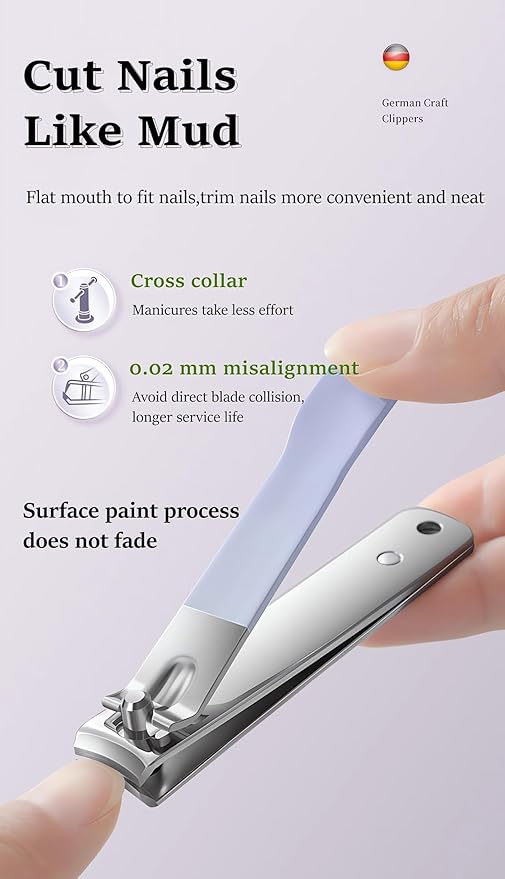 4 Pcs Manicure Set Stainless Steel Nail Clippers, Beauty Tool Portable Set Professional Grooming Kits, Travel Nail Kit for Men and Women (Color G)