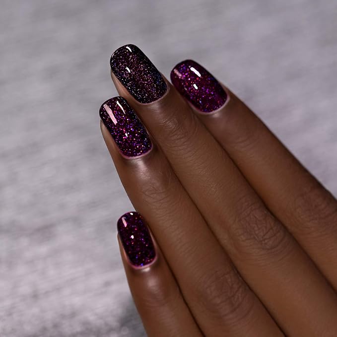 ILNP Madeline - Delicious Dark Berry Holographic Nail Polish, Chip Resistant, 7-Free, Non-Toxic, Vegan, Cruelty Free, 12ml