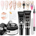 Solid Builder Gel for Nails 3D Nail Sculpture Gel and Nail Rhinestone Glue 3d Gels Nails Art Clear Hard Gels for Christmas Home DIY Manicure