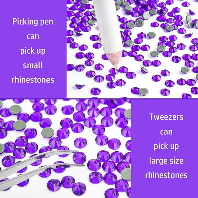 BLINGINBOX Hotfix Rhinestones Applicator Tool for Crafts Clothes, Hot Fix Rhinestone Applicator Set Pen Iron Bedazzler Kit with 6000PCS Round Crystals Gems for Shoes