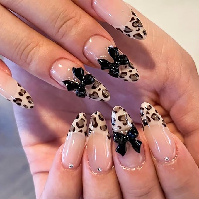 6 Packs (144 Pcs) | Reusable Press on Nails | Stick on Nails 12 Sizes-6 Styles | Cute style