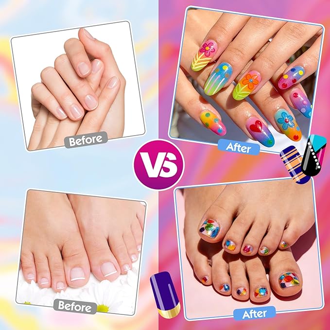 Nail Art Pens, 12 Color 0.5 MM Nail Polish Pens Set Drawing Point Painting Liner Painted Pen Kit, Waterproof Quick Dry Nail for DIY Nails Art Design Manicure Tools