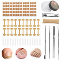Ingrown Toenail Corrector Set with Breathable Correction Strips, Upgraded Ingrown Toenail Treatment Kit, Curved Toenails Corrector Patch, Pedicure Tools, for Home Use Women Man