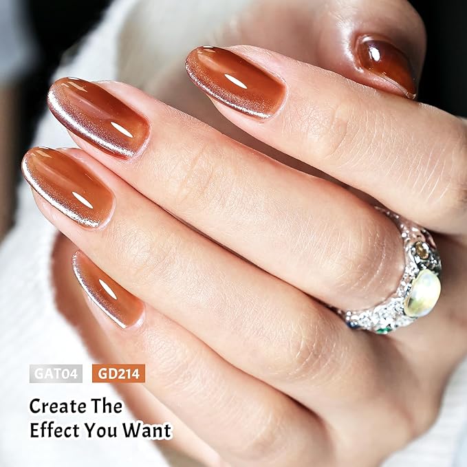 JODSONE 9 PCS Jelly Colors Gel Nail Polish Set with Base Coat Top Coat Autumn winter Jelly Gel Polish Set for Home DIY Nail Art