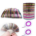 MYUBWTF 60 Colors Nail Striping Tape Line 2 Pieces Nail Tape Dispensers Free Tape Roller Dispenser Striping Tape Line Nail Art Decoration Stickers Nail Art Decoration Sticker DIY Nail Tip