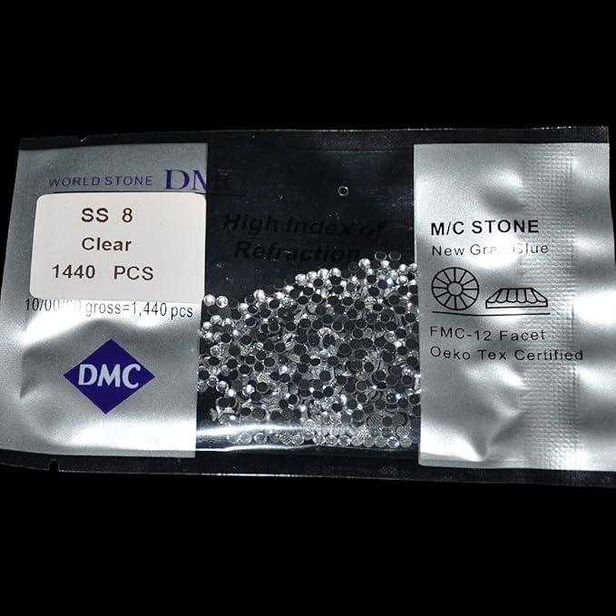 1440pcs Hotfix Quality Crystal Rhinestones Flatback Nail Art Pick Color (Crystal, 8ss)
