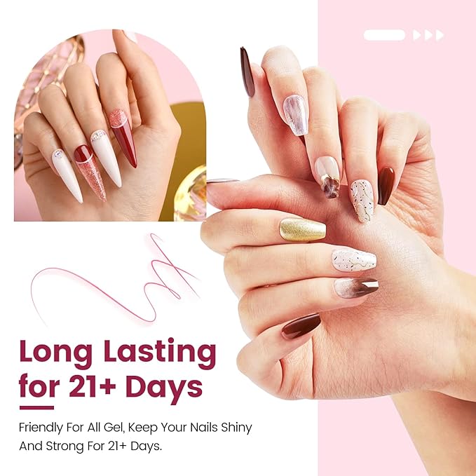 JODSONE 15ML Base Coat Gel Nail Polish Gel Glossy Quick Drying Durable Soak Off Clear No Wipe