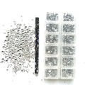 G GABRIELMODU 4640pcs Nail Crystals Flatback Rhinestones Clear Glass Charms Gems Stones Diamonds for Nails Crafts DIY Nail Art Decoration with Wax Picker Pencil Mix SS 3 6 8 10 12 16 20 (1.3-4.8) MM