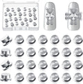 Leelosp 30 Pieces Spinning Nail Charms Nail Art Rotating Charm Bearing Art Tool Rings Jewelry Rotating Tools 3D for Women Girls Crafting Jewelry Accessories