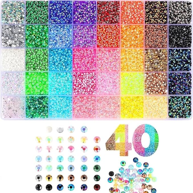 Colors Resin Jelly Rhinestones for Bedazzling,Bedazzling Kit 2026 New Resin Jelly Rhinestones for Crafting Nails Face Makeup Crafts Tumblers (30000)