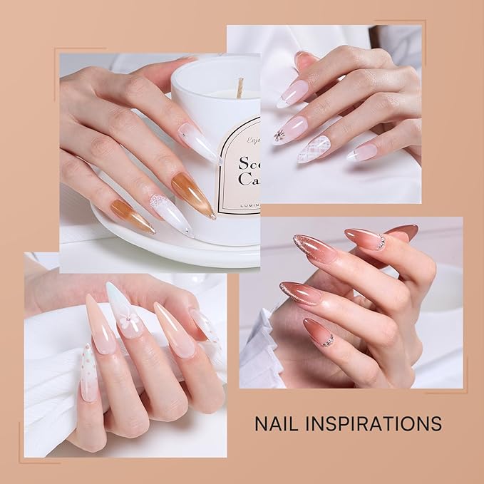 Makartt 5-in-1 Nail Art Gel: ColorPot 3 Colors Gel Nail Polish No Wipe with Nail Stamp for French Tips, Stamping, Ombre Patting, Painting & 3d Micro-Sculpting with Silicone Head for Diy Home Salon Use