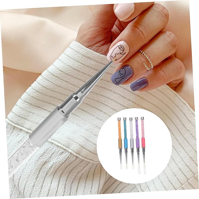 Hemoton 10pcs Nail Art Drawing Pens Fine Detail Manicure Tools for Nail Designs and Easy to Use for Home Salon Artistry
