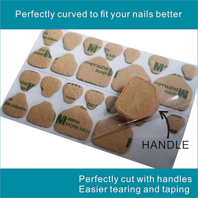 Nail Stickers：Nail Adhesive Tabs Transparent Double Side Nail Sticky Tabs, 1200PCS Toes Press Ons Nail Sticker,Waterproof Breathable Toe False Nail Tips Jelly Nail Glue Replacement (Toe 50 Sheet)
