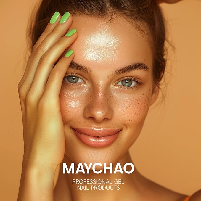 MAYCHAO 15ML Gel Nail Polish 1Pc Sour Apple Gel Polish Soak Off UV LED Nail Lamp Curing Nail Polish for Nail Art Manicure Salon DIY at Home, 0.5 OZ