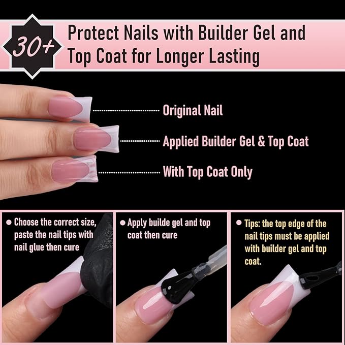 Short Duck Nail Tips French Press on Nails Full Cover Duck Feet Fake Pink Matte False Acrylic Nails for DIY Manicure 12 Sizes 240pcs