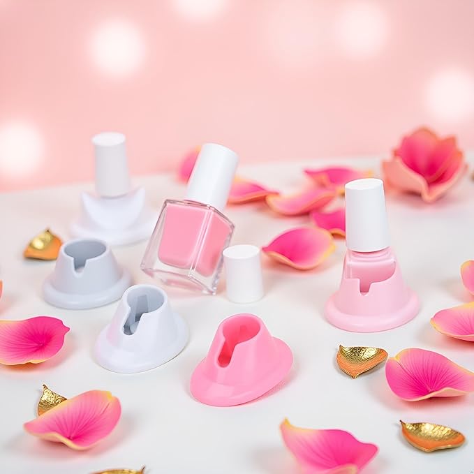 2pcs Soft Rubber Nail Polish Bottle Holder Stand Anti-Spill Nail Art Organizer Display Manicure Tools for Nail Art Salon Durable Design Nail Polish