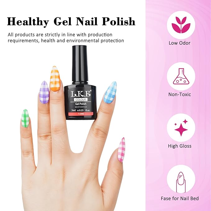 Gel Nail Polish Kit with UV Light, 36 Colors Nail Polish Set with Base and Matte&Glossy Top Coat Soak Off All Season Gel Nail Set Manicure Tools Gift for Women (36 Colors 02)