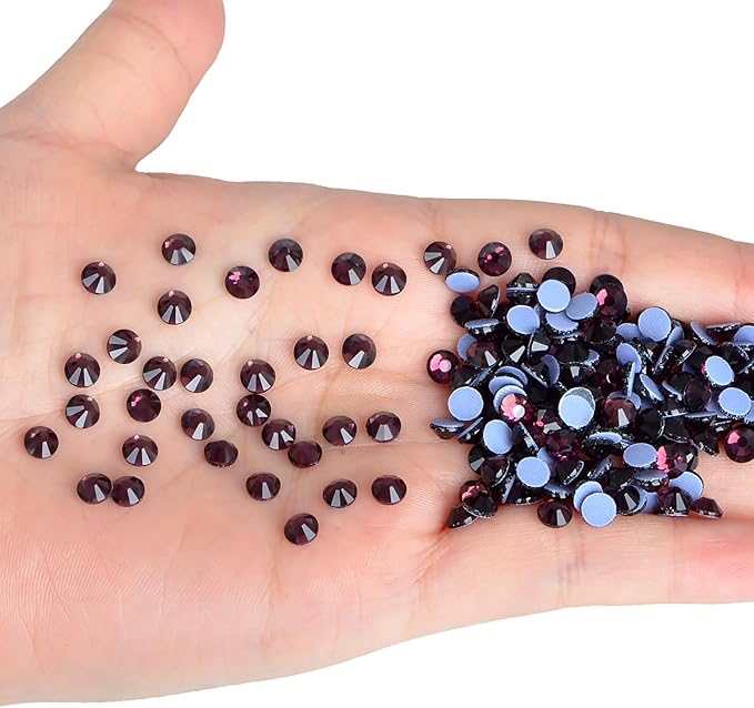 NCB 1440pcs Crystal Hotfix Rhinestone, Machine Cut Stone for Crafts Clothes Shoes Shirts Caps Decoration (Amethyst, SS20 4.8mm)