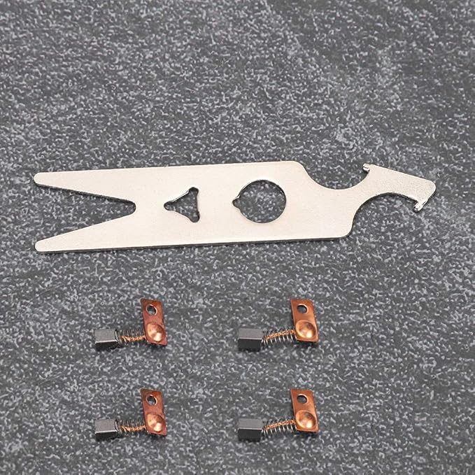 2 Pairs Nail Drill Carbon Brush, Nail Drill Machine Wrench, Alloy Nail Drill Handpiece Accessory, Manicure Polishing Machine Replacement Part