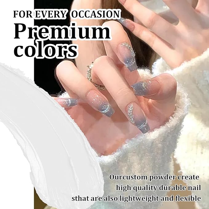 Dip Powder Clear Color 1 Oz/28g Nail Dipping Powder French Nails Art Starter Manicure DIY Salon Home Gift for Women,No Need Nail Lamp Cured