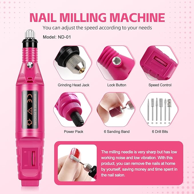COSCELIA Acrylic Nail Kit for Beginners with Everything Professional Nails Kit Acrylic Set with Drill and U V Light Glitter Powder Decorations Rhinstones DIY Gifts for Women