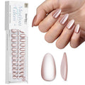 Beetles Motion Glow Nail Tips, Cat Eye Short Almond Nail Tips Set, Full Cover Fake Nail Tips Soft Nail Gel Extensions for Nail Art, 160PCS 16 Sizes, Salon Quality Look DIY Manicure Mist Glow