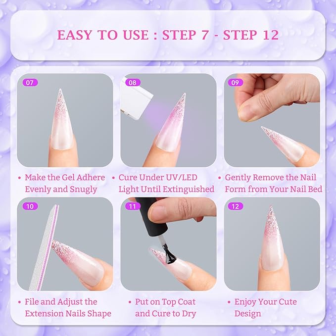 outopen 150pcs Long Eagle Claw Nail Forms Clear Full Cover Eagle Stiletto Nail Extension Art Mold Reusable Eagle Curved Nail Forms for Sculptural Polygel Acrylic Extension DIY Manicure, 15 Sizes