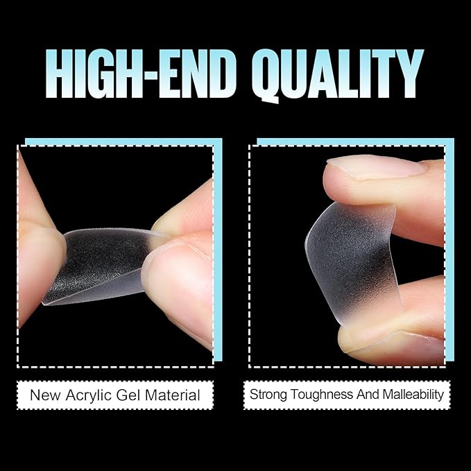 TOMICCA Short Oval Gel Tips, Oval Gel Nail Tips, No File Full Cover Press On Nails, Double Sided Matte Nail Tips, 360Pcs 15 Sizes Professional Nail Salon Manicure at Home for Girls and Women