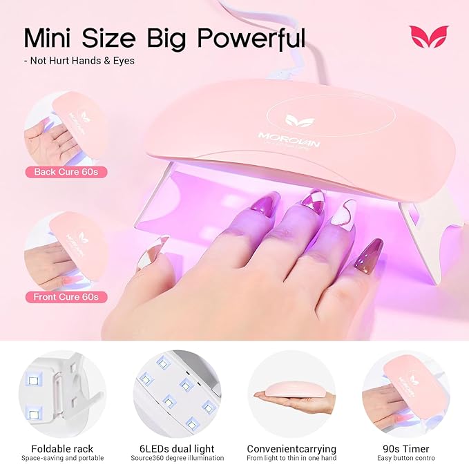Morovan Poly Gel Nail Kit: All-in-One Beginners Practice Full Set With UV light & Slip Solution For Teens Nail Extension Gel Kit Starter At Home User Friendly & Salon Results for Home Manicures