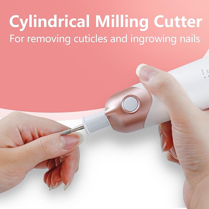 Cylindrical Milling Cutter, Nail Drill Bit for POLAMD Professional Manicure Pedicure Set for Removing Cuticles(Device not Included)