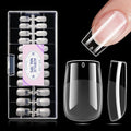 Gellen Short Square Nail Tips, 504Pcs Half Matte Full Cover Nail Tips Pre-shape Gel Nail Tips Acrylic False Press on Nails for Nail Extension Nail Art DIY Salon 12 Sizes