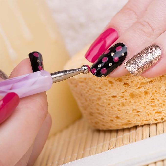 15 PCS Nail Dotting Tools Nail Art Tools Kit, Gel Polish Acrylic Nail Tools, Nail Design Tools Nail Dotting Pen for Nail Art