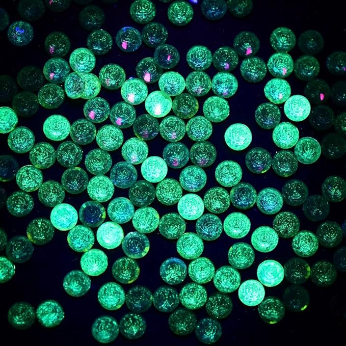 Blinginbox Flatback Rhinestones Round Gems, 1440pcs Luminous Series Glass Stones Neon Gems Non Hotfix Crystal Rhinestones for Nail Charms Crafts Clothes Tumblers,Crystal Luminous Opal,SS20.