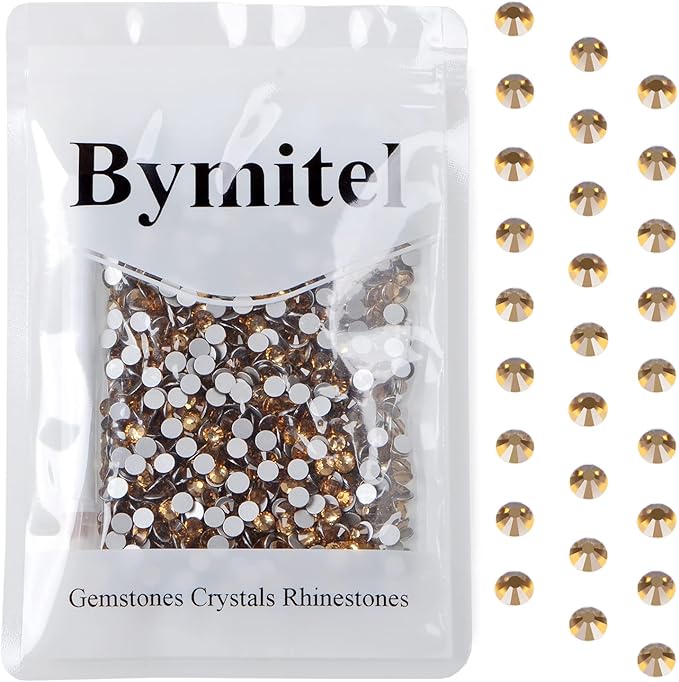 1440PCS Art Nail Rhinestones Non Hotfix Glue Fix Round Crystals Glass Flatback for DIY Jewelry Making with one Picking Pen (ss20 1440pcs, Lt. Topaz)
