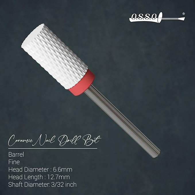 Ceramic Nail Drill Bit Barrel, Fine
