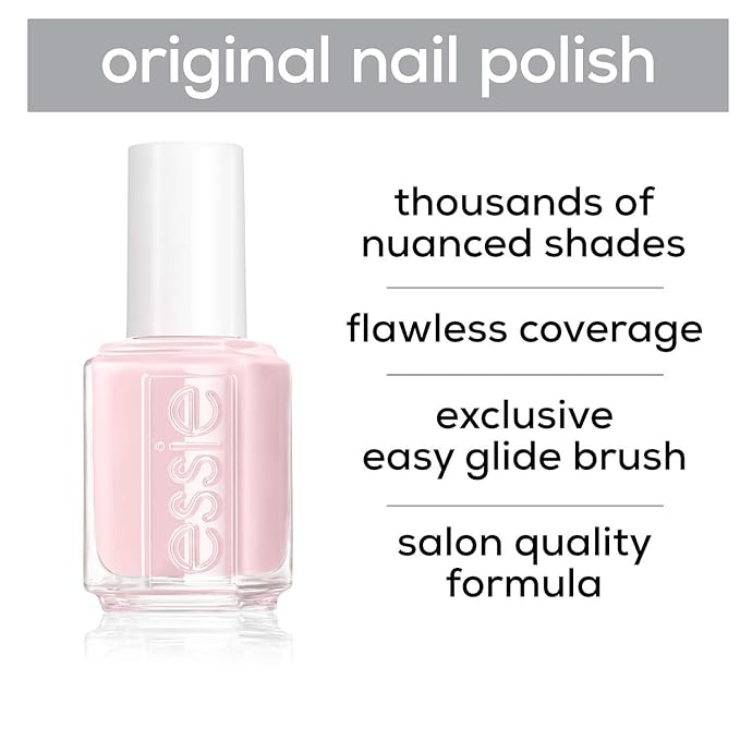 essie Salon-Quality Nail Polish, 8-Free Vegan, Sheer Light Pink, Sugar Daddy, 0.46 fl oz (Pack of 2)