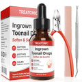 Treatonic Ingrown Toenail Treatment Kit – Nail Softening Drops & Precision Clippers Removal Set for Ingrown Toenail Care, Thick Curved Nails, Hard-to-Trim Toenails – Ingrown Toenail Tool for Home Use