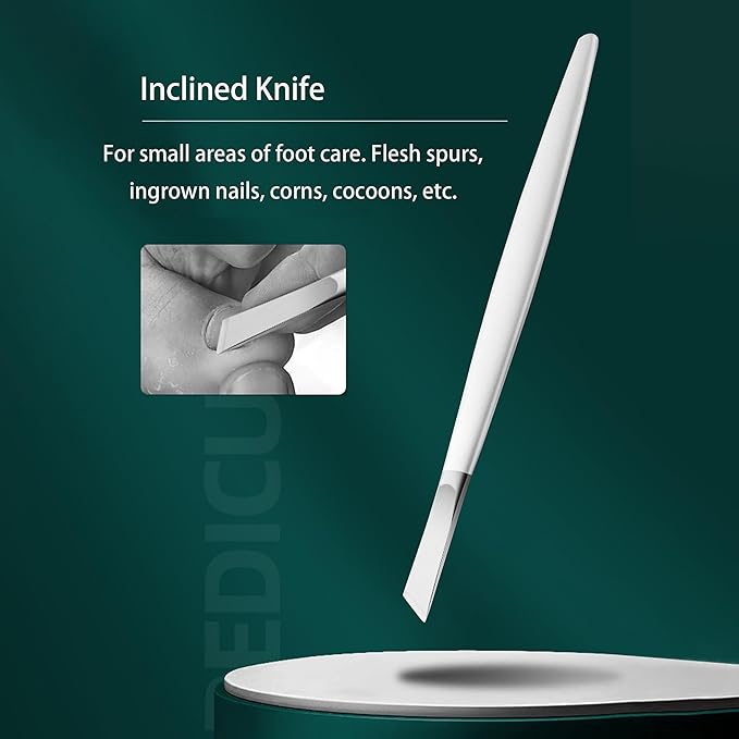 Pedicure Knife For Feet Professional Callus Knife Ingrown Toenail Knives Foot Care Tools Dead Skin Removal Nail Scraper File (Pedicure Knife (Silvery))