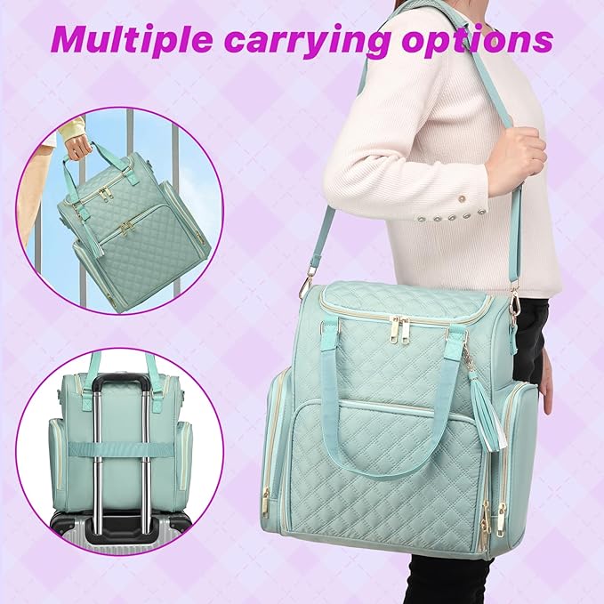 Nail Bag Organizer Case Backpack, Nail Bag Holds 80 Bottles (15ml-0.5 fl.oz) and Nail Lamp, Nail Polish Case with 2 nail polish Bag, Portable Travel Backpack for Nail Tech Supplies Manicure Tools