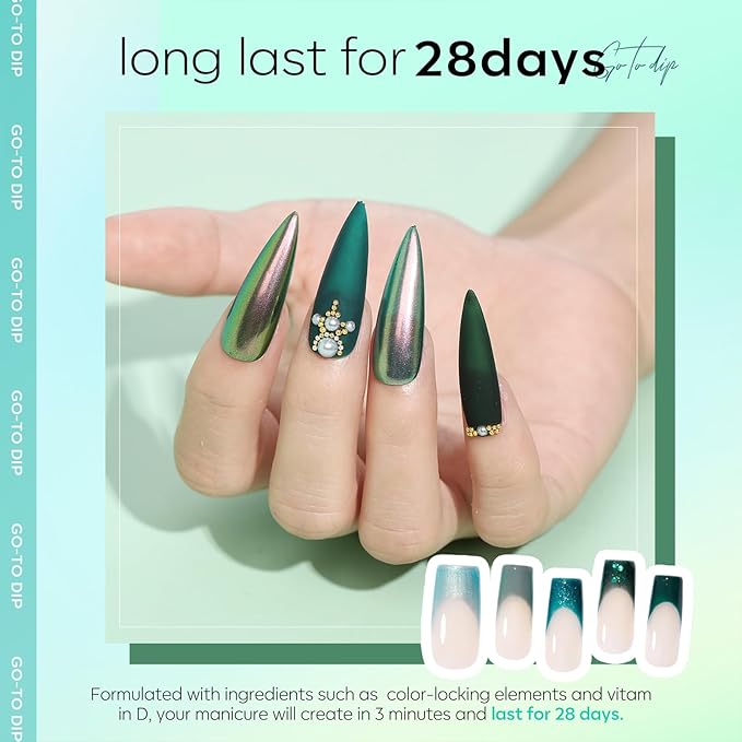 modelones Ethereal Green Gel Nail Polish Set - 6 Colors 2026 St Patricks Mermaid Lagoon Dark Green Gel Polish Kit Turquoise Glitter Gel Polish Soak OFF LED Spring Manicure Nail Art Gel Salon DIY Gift