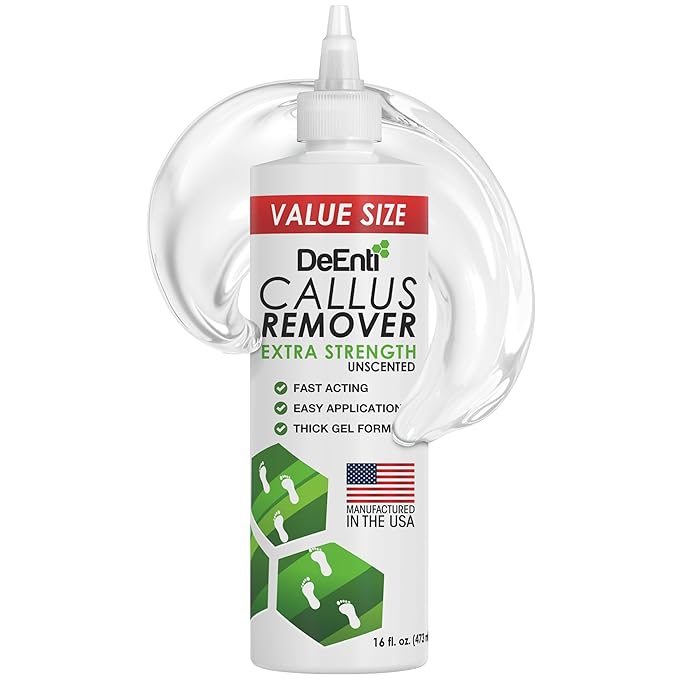Callus Remover for Feet, Extra Strength Foot Callus Remover Gel, 16oz Salon Grade Home Pedicure Supplies for Dry Skin, Cracked Heel, Professional Strength Foot Care, Unscented