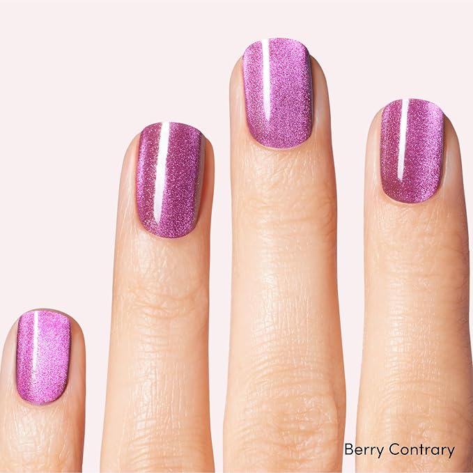 Dashing Diva Glaze Nail Strip Duo - Popstar Purples Collection - Lucky You & Berry Contrary - Long Lasting, Chip Resistant, Semi-Cured Gel Nail Strips - Contains 2 Colors