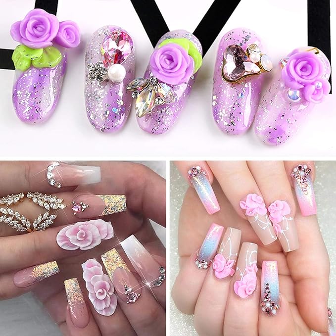 EBANKU 12 Colors Sculpture Painting Nail Gel Set, 3D Nail Carved Gel Sculpture Creative DIY Decoration Painting Glue with Tools, Silicone Pen, Cuticle Pusher and Carving Brush