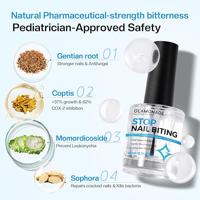 Nail Biting Treatment For kids Thumb Sucking Deterrent: No Bite Nail Polish Nail Biting Prevention Safe Bitter Nail Polish For Nail Biters Kids Stop Biting For Adults Quick Dry Lasting