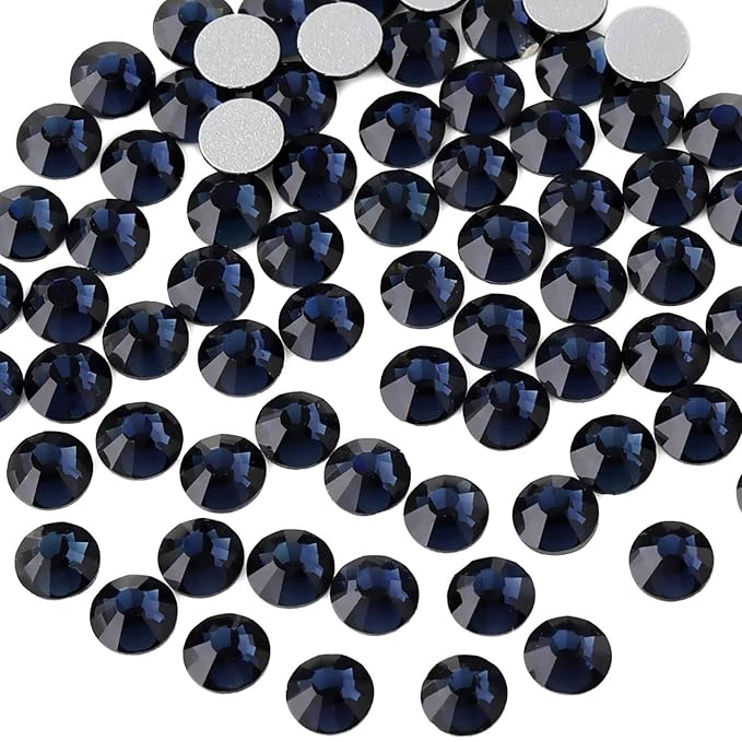 Beadsland Flat Back Crystal Rhinestones Round Gems for Nail Art and Craft Glue Fix, Montana, 2.3-2.5mm, SS8/1440pcs